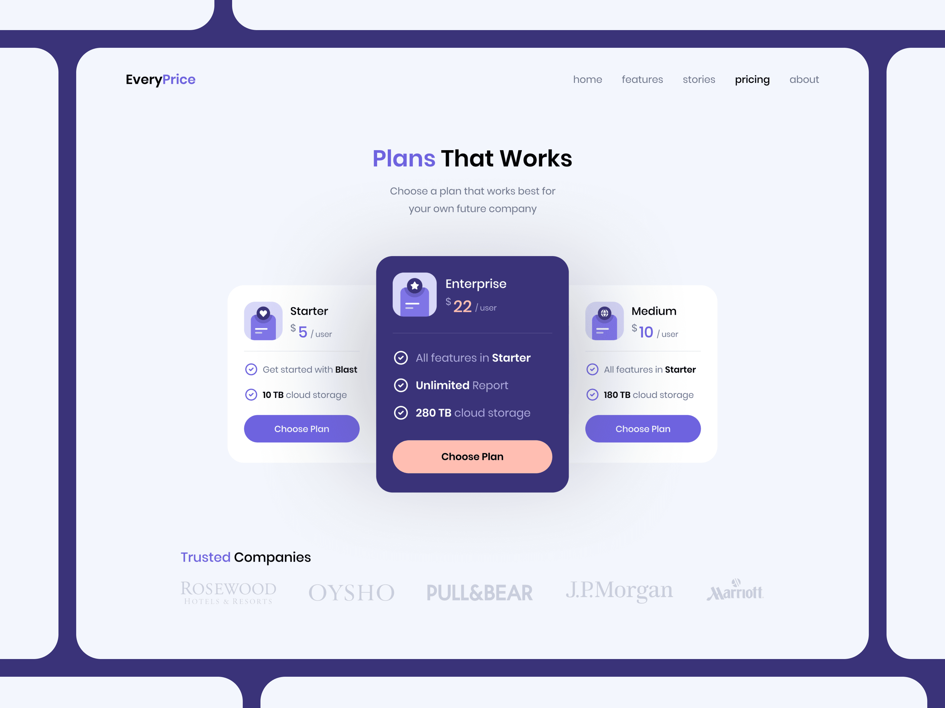 EveryPrices - Pricing HTML Tailwind CSS Template Thumbnail